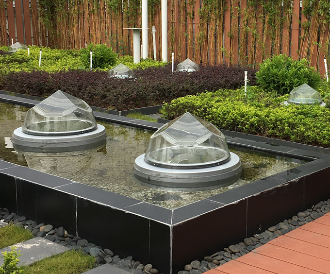 白天的導光管采光系統(tǒng)室外效果圖