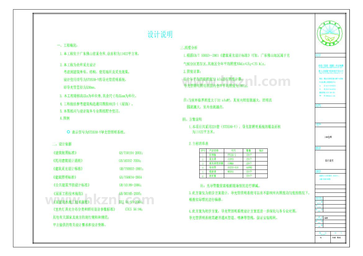佛山XX14#倉庫導(dǎo)光管采光系統(tǒng)設(shè)計(jì)方案圖